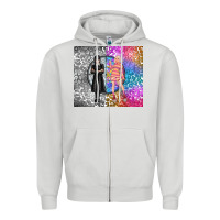 Dove Grey gothic girl and colorful girl best friends Zipper Hoodie - TumblerDesignByShophia
