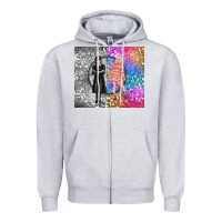 Heather Grey gothic girl and colorful girl best friends Zipper Hoodie - TumblerDesignByShophia
