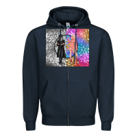 Navy gothic girl and colorful girl best friends Zipper Hoodie - TumblerDesignByShophia