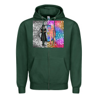 Sports Green gothic girl and colorful girl best friends Zipper Hoodie - TumblerDesignByShophia