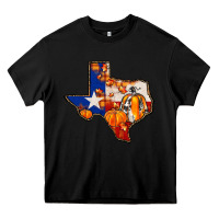 Black texas map fall Heavy Core Tee - JahusDesignShop