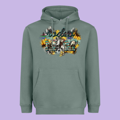 Rodeo Mom Mother's Day Heavyweight Hoodie Designed By Howdyjamesfarm