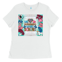 White this superhero wears scrubs tumbler Ladies Tee - BundleAndBundleShop