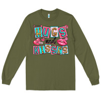 Army Green hugs and kisses Long Sleeve Tee - LillyAllenDesigns