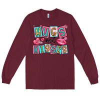 Burgundy hugs and kisses Long Sleeve Tee - LillyAllenDesigns