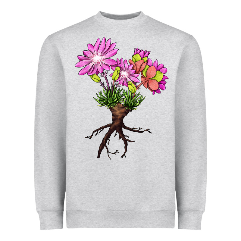 Bitterroot Flower Illustrations Heavyweight Sweatshirt by LillyAllenDesigns | Teevron