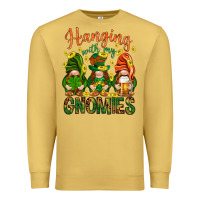 Antique Gold Hanging with my gnomies Premium Sweatshirt - HowdyJamesFarm