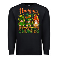 Black Hanging with my gnomies Premium Sweatshirt - HowdyJamesFarm