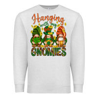 Oatmeal Heather Hanging with my gnomies Premium Sweatshirt - HowdyJamesFarm