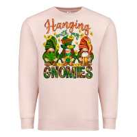 Pale Pink Hanging with my gnomies Premium Sweatshirt - HowdyJamesFarm