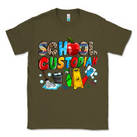 Army Green school custodian Classic Tee - NancyCooperArtShop
