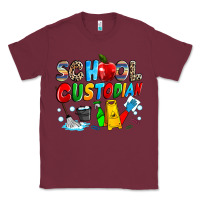 Burgundy school custodian Classic Tee - NancyCooperArtShop