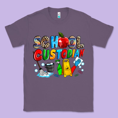 School Custodian Classic Tee Designed By Nancycooperartshop