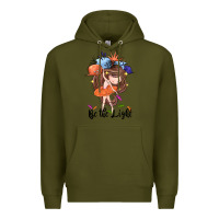 Army Green Be the light Premium Hoodie - CowGirlArtShop