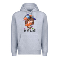Heather Grey Be the light Premium Hoodie - CowGirlArtShop