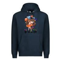 Navy Be the light Premium Hoodie - CowGirlArtShop