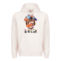 Pale Pink Be the light Premium Hoodie - CowGirlArtShop