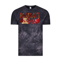 Cloud Black mamas boy with leopard Vintage Tee - NancyCooperArtShop