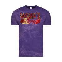 Cloud Purple mamas boy with leopard Vintage Tee - NancyCooperArtShop