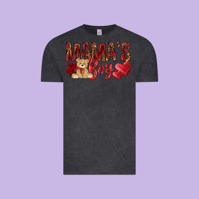 Mamas Boy With Leopard Vintage Tee Designed By Nancycooperartshop