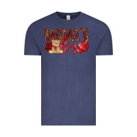 Vintage Denim mamas boy with leopard Vintage Tee - NancyCooperArtShop