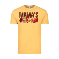 Vintage Mustard mamas boy with leopard Vintage Tee - NancyCooperArtShop