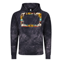 Cloud Black western serape sunflower background frame Vintage Hoodie - NancyCooperArtShop