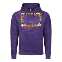 Cloud Purple western serape sunflower background frame Vintage Hoodie - NancyCooperArtShop