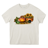Cream sunflower truck Heavy Core Tee - JahusDesignShop