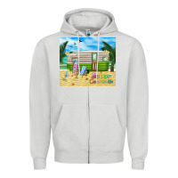 Dove Grey summer caravan life Zipper Hoodie - TumblerDesignByShophia