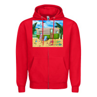 Red summer caravan life Zipper Hoodie - TumblerDesignByShophia