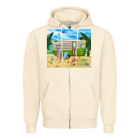 Sandshell summer caravan life Zipper Hoodie - TumblerDesignByShophia
