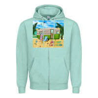 Seafoam summer caravan life Zipper Hoodie - TumblerDesignByShophia