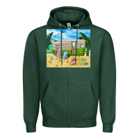 Sports Green summer caravan life Zipper Hoodie - TumblerDesignByShophia