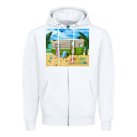 White summer caravan life Zipper Hoodie - TumblerDesignByShophia
