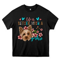 Black life is better with a yorkie Heavy Core Tee - Jasminsmagicworld