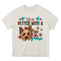 Cream life is better with a yorkie Heavy Core Tee - Jasminsmagicworld
