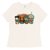Bone serape floral longhaired cow coffee cups Ladies Tee - Jasminsmagicworld