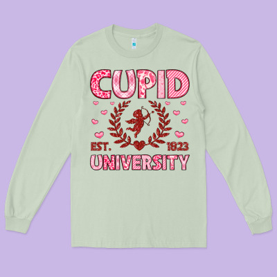 Cupid University Long Sleeve Tee Designed By Lillyallendesigns