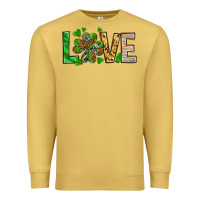 Antique Gold St. Patrick's Love luck with clover Premium Sweatshirt - HowdyJamesFarm