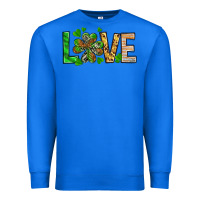 True Royal St. Patrick's Love luck with clover Premium Sweatshirt - HowdyJamesFarm
