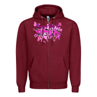 Burgundy Stronger than the storm Cancer Awareness Zipper Hoodie - HowdyJamesFarm