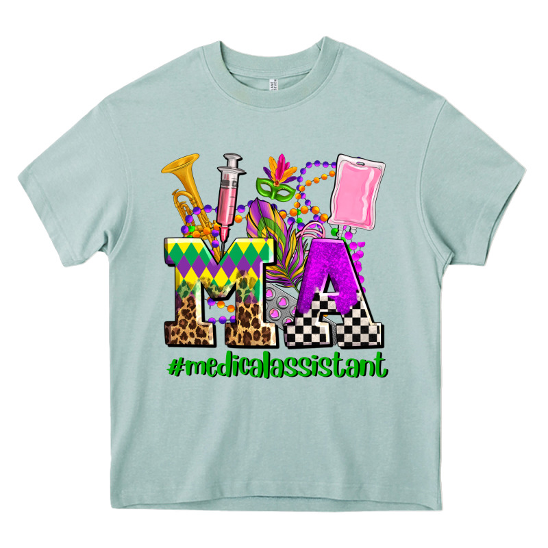 Mardi Gras Ma Medical Assistant Heavy Core Tee by AdoDesignShop | Teevron