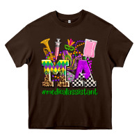 Chocolate Brown mardi gras ma medical assistant Heavy Core Tee - AdoDesignShop