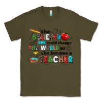 Army Green she believed she could change the world so she bec Classic Tee - NancyCooperArtShop