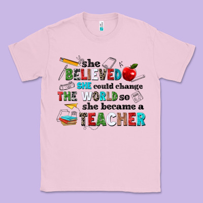 She Believed She Could Change The World So She Bec Classic Tee Designed By Nancycooperartshop