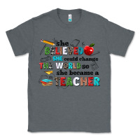 Charcoal Heather she believed she could change the world so she bec Classic Tee - NancyCooperArtShop