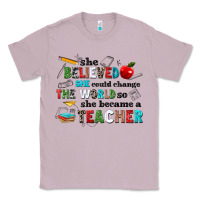 Lilac she believed she could change the world so she bec Classic Tee - NancyCooperArtShop