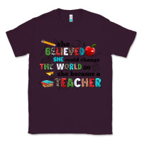 Plum she believed she could change the world so she bec Classic Tee - NancyCooperArtShop