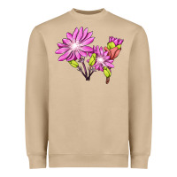 Mushroom Bitterroot Flower Illustrations Heavyweight Sweatshirt - LillyAllenDesigns